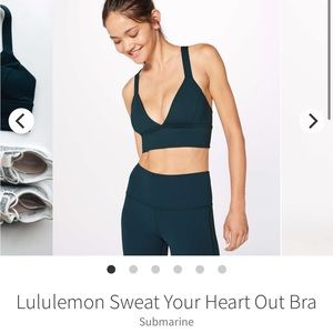 Lululemon Sweat Your Heart Out Bra (Submarine)